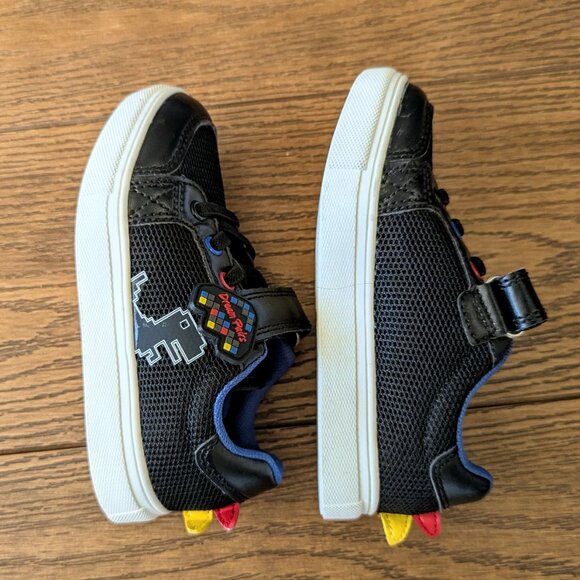 Toddler Dreampairs Shoes Black Blue 8 Bit Dinosaur Dino New NWT Size 8 Childrens - Picture 4 of 5